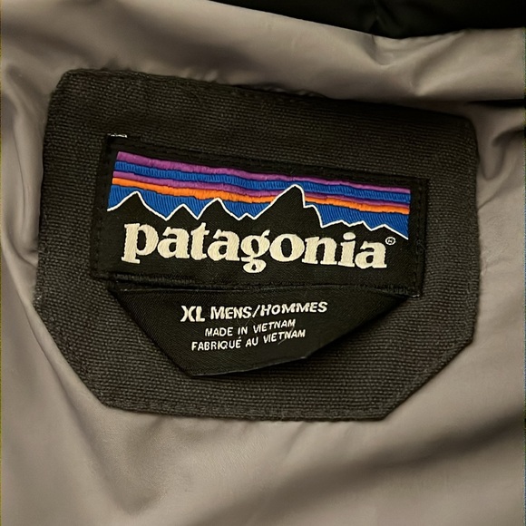 Patagonia Mens Bivy Down Puffer Vest Black and Gray size XL - Picture 5 of 10